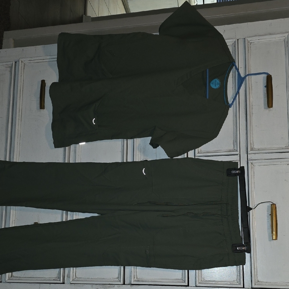 Dark Green Scrub Set